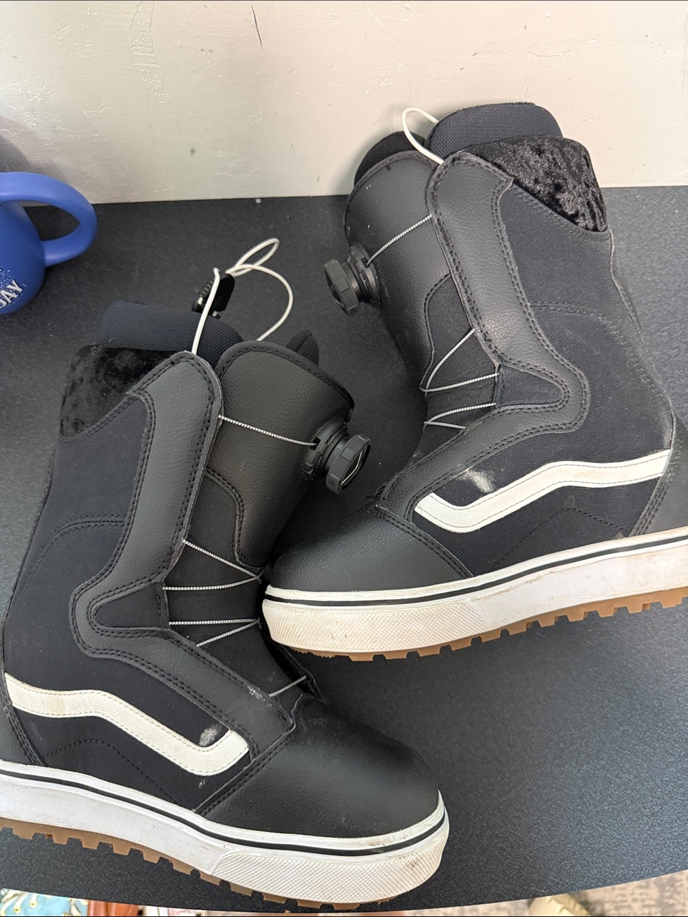 Vans Black BOA Encore Winter Boots with White Trim